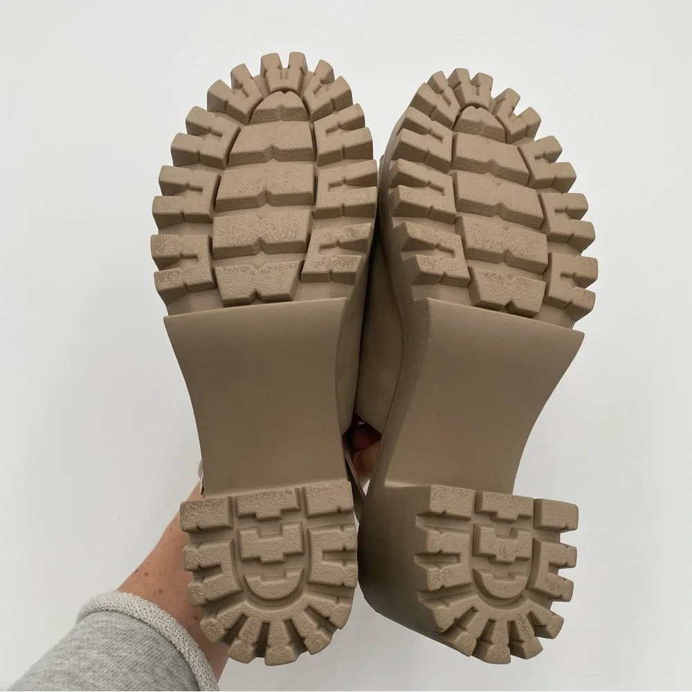 Madden Girl Sonny Y2K Chunky Platform Heeled Slingback‎ Sandals Size 10 NWOT